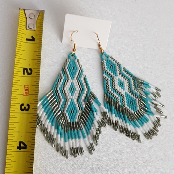 Boho Handmade Tassel Earrings - Picture 2 of 4